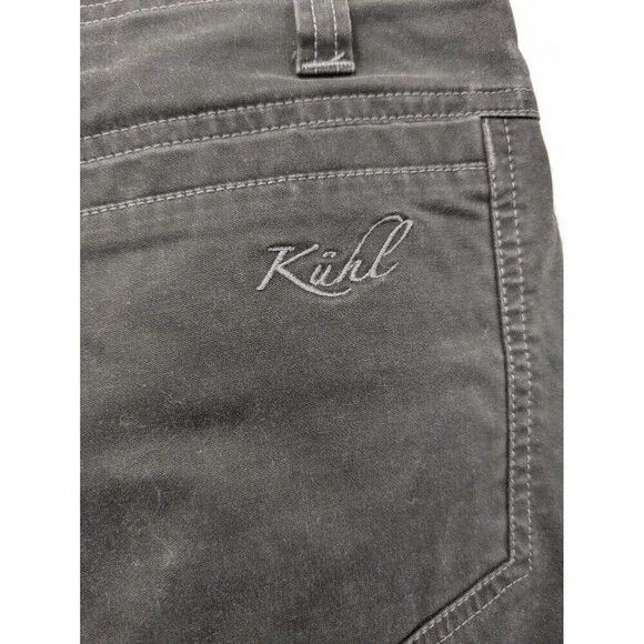 Kuhl Dark Gray Straight Leg Hiking Pants sz 6P Reinforced Knee Outdoor Gorpcore - Picture 8 of 10